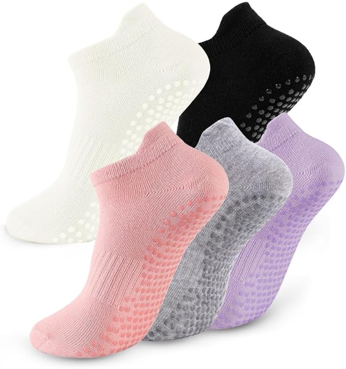 5 Pairs Pilates Socks with Grips
